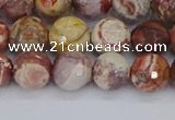 CRH520 15.5 inches 8mm faceted round rhyolite gemstone beads