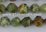CRH542 15.5 inches 8mm faceted nuggets rhyolite beads wholesale