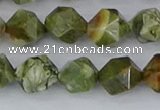 CRH543 15.5 inches 10mm faceted nuggets rhyolite beads wholesale