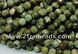 CRH55 15.5 inches 6mm faceted round rhyolite beads wholesale