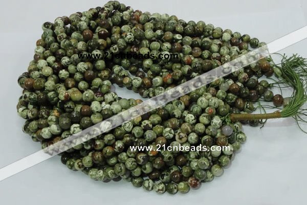 CRH99 15.5 inches 8mm round rhyolite beads wholesale