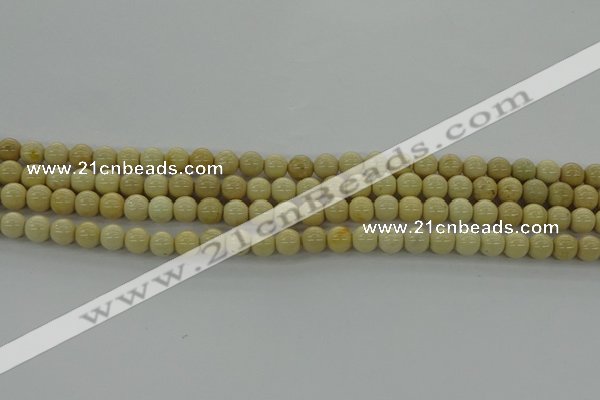 CRI200 15.5 inches 4mm round riverstone beads wholesale