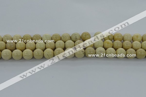 CRI205 15.5 inches 14mm round riverstone beads wholesale
