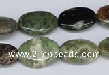 CRJ04 15.5 inches 15*20mm oval african prase jasper beads wholesale