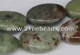 CRJ05 15.5 inches 18*25mm oval african prase jasper beads wholesale