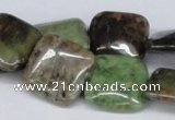 CRJ06 15.5 inches 20*20mm square african prase jasper beads wholesale