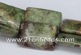 CRJ08 15.5 inches 18*25mm rectangle african prase jasper beads