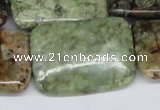 CRJ09 15.5 inches 25*35mm rectangle african prase jasper beads