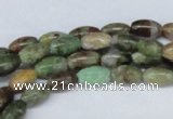 CRJ14 15.5 inches 6*10mm rice african prase jasper beads wholesale