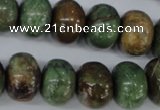 CRJ28 15.5 inches 12*16mm rondelle african prase jasper beads