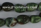 CRJ32 15.5 inches 12*16mm nuggets african prase jasper beads