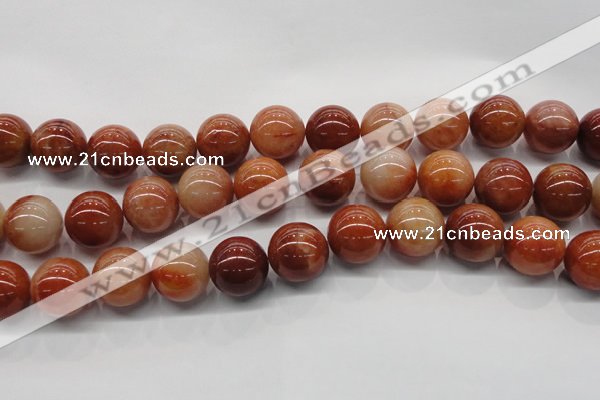 CRJ506 15.5 inches 16mm round red jade gemstone beads