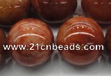 CRJ508 15.5 inches 20mm round red jade gemstone beads