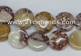 CRM01 15.5 inches 12mm coin red mud jasper gemstone beads wholesale