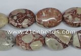CRM05 15.5 inches 13*18mm oval red mud jasper gemstone beads wholesale