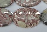 CRM06 15.5 inches 22*30mm oval red mud jasper gemstone beads wholesale