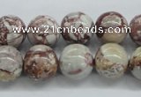 CRM16 15.5 inches 14mm round red mud jasper beads wholesale