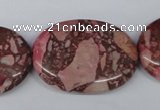 CRM55 15.5 inches 25*35mm oval dyed red mud jasper wholesale
