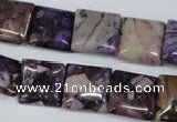 CRM84 15.5 inches 14*14mm square dyed red mud jasper wholesale