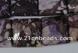 CRM85 15.5 inches 18*18mm square dyed red mud jasper wholesale