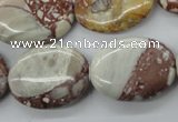 CRM97 15.5 inches 18*25mm oval red mud jasper wholesale