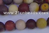 CRO1003 15.5 inches 10mm round matte mookaite gemstone beads
