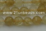 CRO1031 15.5 inches 6mm faceted round yellow watermelon quartz beads
