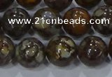 CRO1174 15.5 inches 12mm round fire lace opal gemstone beads