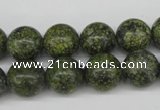 CRO286 15.5 inches 12mm round green lace gemstone beads wholesale