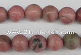 CRO359 15.5 inches 12mm round rhodochrosite gemstone beads wholesale
