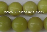 CRO401 15.5 inches 14mm round lemon jade beads wholesale