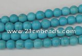 CRO47 15.5 inches 6mm round synthetic turquoise beads wholesale