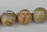 CRO485 15.5 inches 18mm round picture jasper beads wholesale
