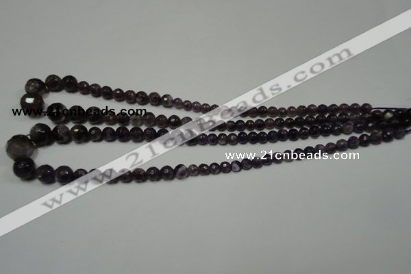 CRO739 15.5 inches 6mm – 14mm faceted round amethyst beads