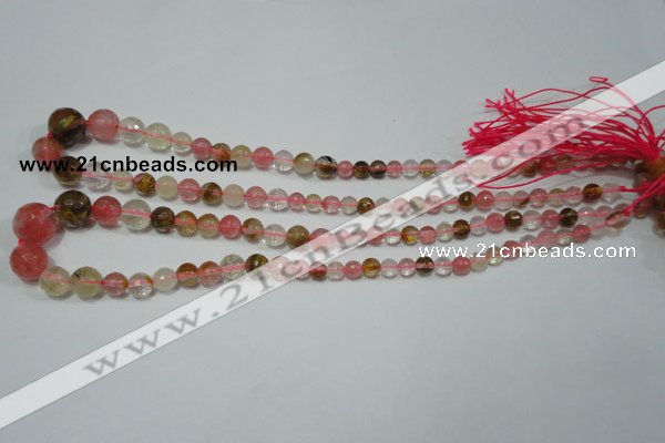 CRO746 15.5 inches 6mm – 14mm faceted round watermelon beads