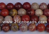 CRO871 15.5 inches 6mm round red porcelain beads wholesale