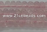 CRQ188 15.5 inches 6*10mm rondelle natural rose quartz beads