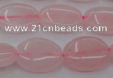 CRQ610 15.5 inches 12*16mm oval rose quartz beads wholesale