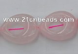 CRQ708 15.5 inches 20*25mm flat teardrop rose quartz beads