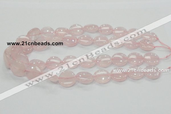 CRQ73 15.5 inches 20mm flat round natural rose quartz beads
