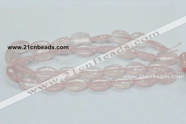 CRQ78 15.5 inches 13*25mm oval natural rose quartz beads wholesale