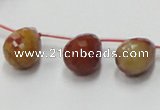 CRS09 15.5 inches 12*18mm faceted teardrop rainbow stone beads