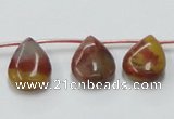 CRS10 15.5 inches 13*18mm flat teardrop rainbow stone beads