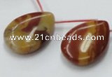 CRS12 15.5 inches 20*30mm flat teardrop rainbow stone beads