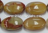CRS18 15.5 inches 18*25mm oval rainbow stone beads wholesale