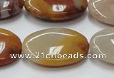 CRS19 15.5 inches 22*30mm oval rainbow stone beads wholesale