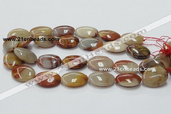CRS19 15.5 inches 22*30mm oval rainbow stone beads wholesale