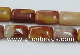 CRS20 15.5 inches 10*15mm rectangle rainbow stone beads wholesale
