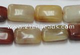 CRS21 15.5 inches 13*18mm rectangle rainbow stone beads wholesale