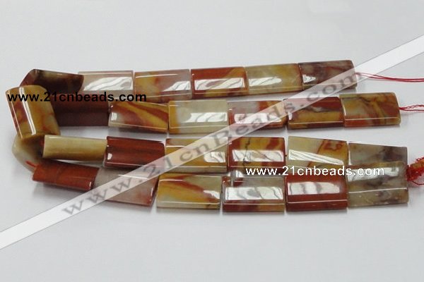 CRS25 15.5 inches 22*30mm flat column rainbow stone beads wholesale